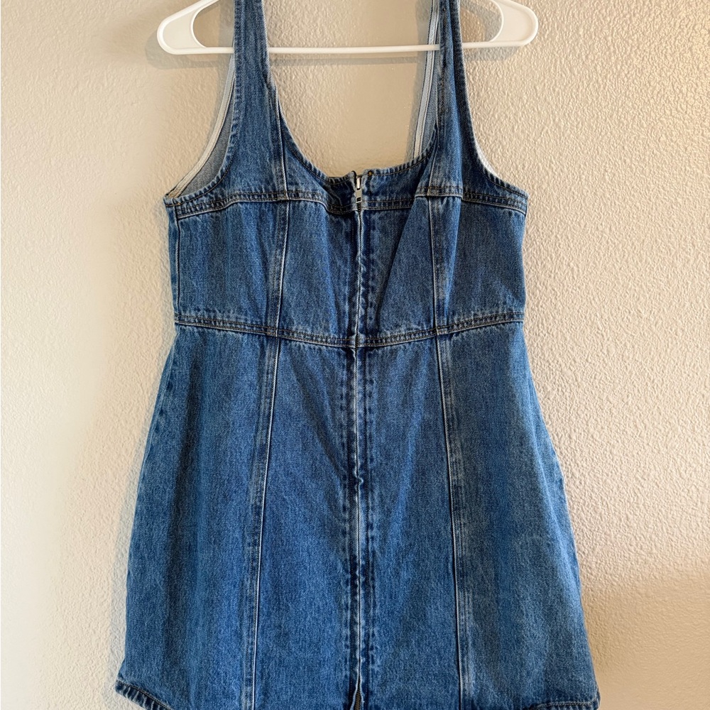Showpo Blue Denim Mini Dress